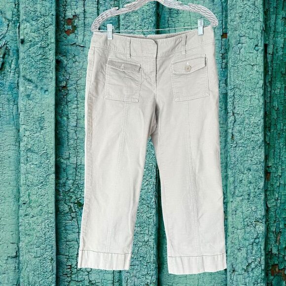 🔥FIRM🔥 Ann Taylor Loft Ankle - Capri Pants Tan-Khaki Size 8 - Picture 9 of 11